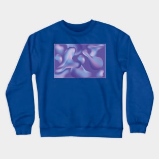 Abstract Artwork Iridescence Liquid Holographic Crewneck Sweatshirt